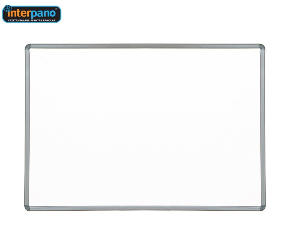 İnter 120x200 Elegant Çerçeve Laminant Yüzey Duvara Monte Beyaz Yazı Tahtası