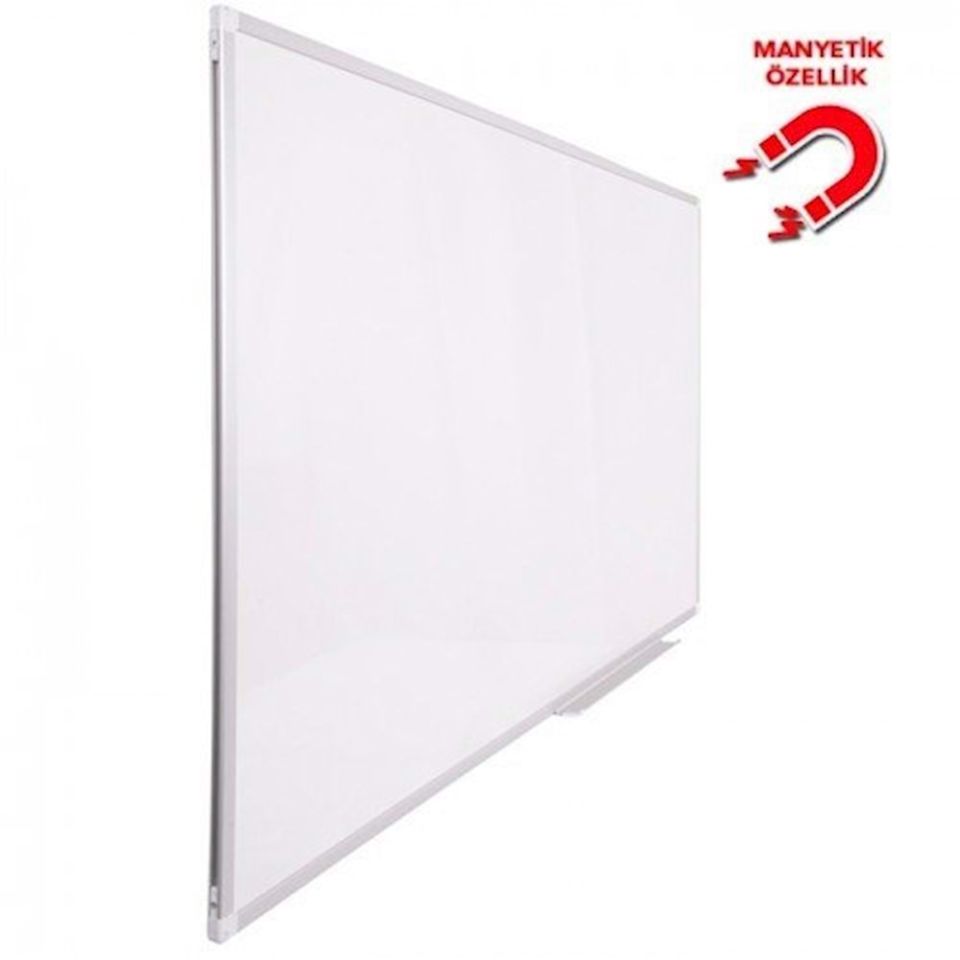 İnter 45x60 Alüminyum Çerçeve Manyetik Yüzeyli Duvara Monte Beyaz Yazı Tahtası