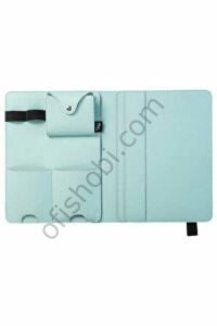 2K Organizer Ve Tablet Kılıfı Suni Deri 49x30 Cm Su Yeşili