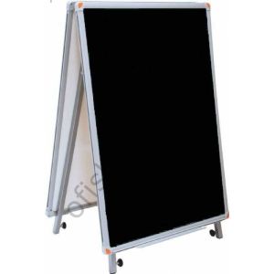 İnter 60x90 Elegant Çerçeve Lamine Yüzey Çatı Tipi Siyah Yazı Tahtası