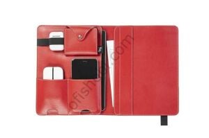 2K Organizer Ve Tablet Kılıfı Suni Deri 49x30 Cm Kırmızı