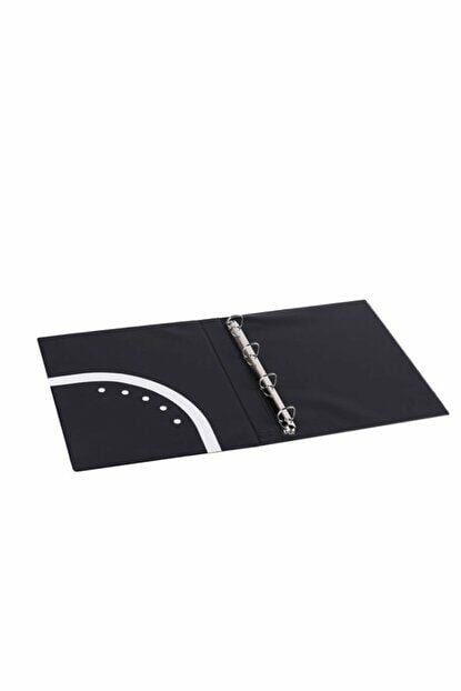 2K Evrak Sunum Klasörü A4 Pvc 3 Cm 4 Halkalı 200 Yaprak 2998 Siyah 27x32 Cm