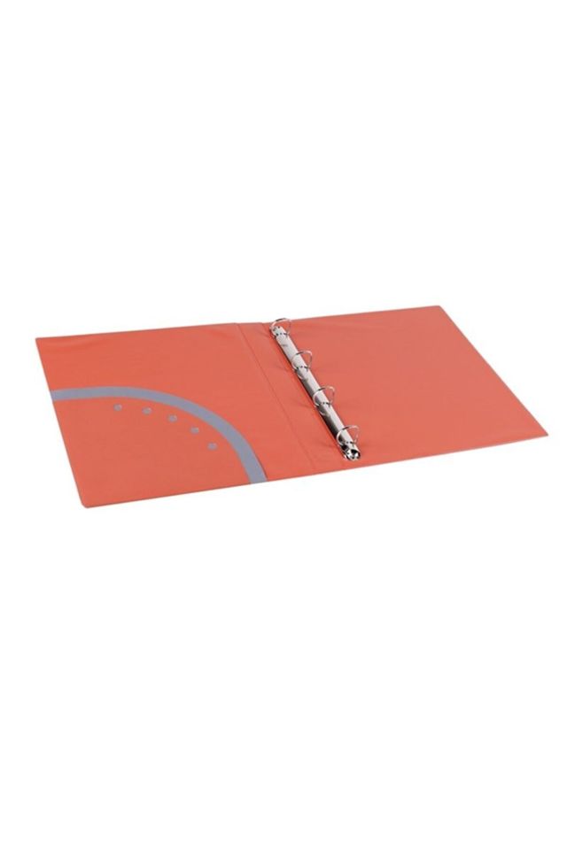 2K Evrak Sunum Klasörü A4 Pvc 3 Cm 4 Halkalı 200 Yaprak 2998 Turuncu 27x32 Cm