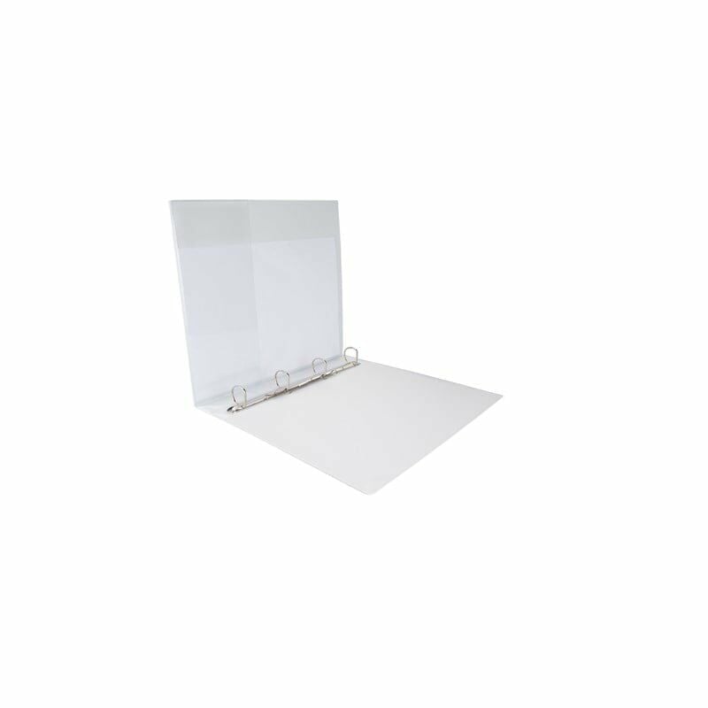 2k Evrak Sunum Tanıtım Firma Klasörü A4 Pvc 3 Cm 4 Halkalı 250 Yaprak Kapasiteli Ring Binder File 27,5x32 Cm Beyaz