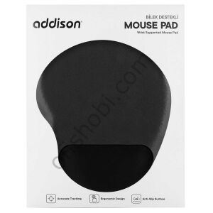 Addison 300152 Bileklik Destekli Siyah Mouse Pad