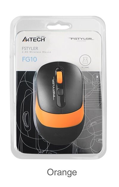 A4 Tech Fg10 Turuncu Nano Kablosuz Optik 2000 Dpı