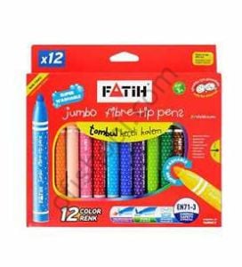 Fatih Jumbo Yıkanabilir Keçeli Boya Kalemi 12 Renk