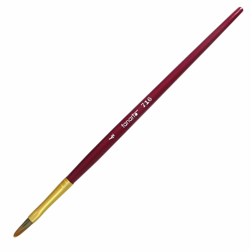 Fanart Studio Decorative Arts Seri 716 Sentetik Kıl Kedi Dili Fırça No 4