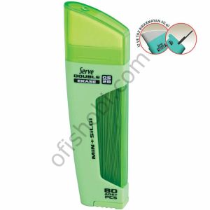 Serve Duble Mekanik Kurşun Kalem Ucu-Silgili 07 Mm Elma Yeşili