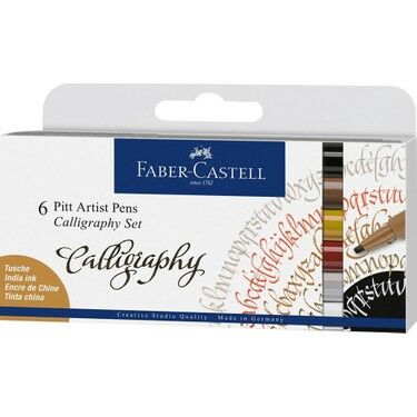 Faber-Castell Pitt Kaligrafi Kalem Seti 6'lı Kutu