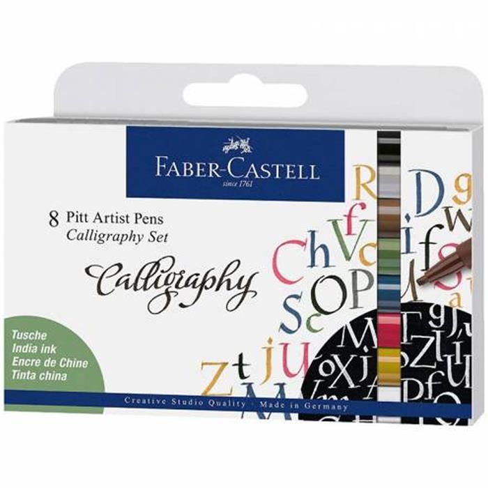 Faber-Castell Pitt Kaligrafi Kalem Seti 8'li Kutu