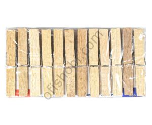 Emin İş Eğitimi Büyük Naturel Ahşap Mandal 24 Lü