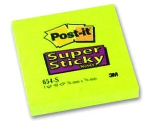 Post-it Süper Sticky Not Sari 90 Yaprak 76x76 Mm