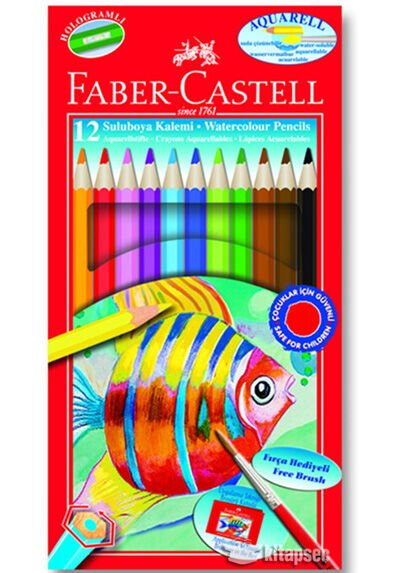 Faber-Castell Karton Kutu Aquarel Boya Kalemi 12 Renk