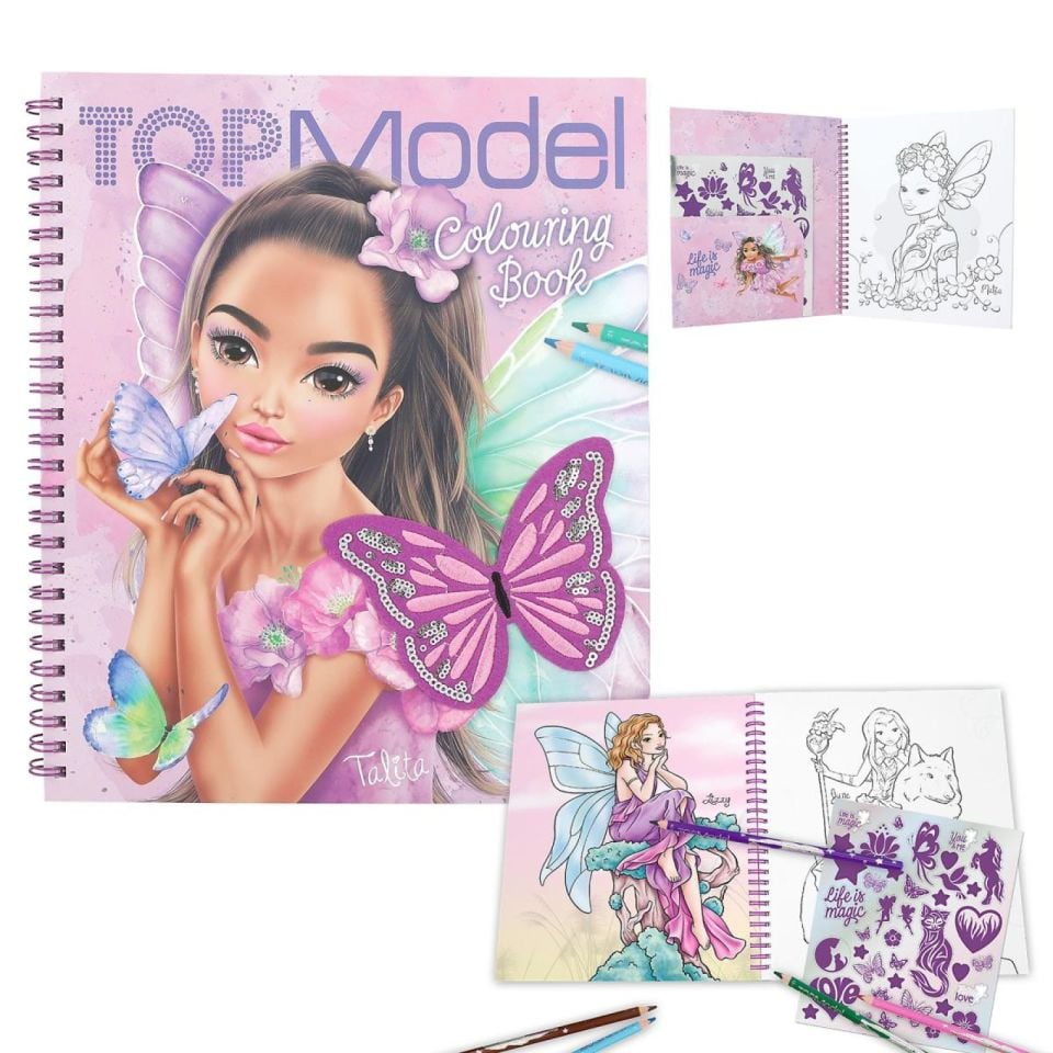Top Model Colouring Book With Sequins Faıry Love