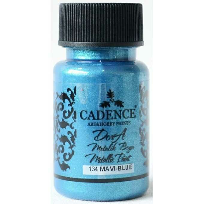 Cadence Dora Metalik Boya 134 Mavi 50 Ml
