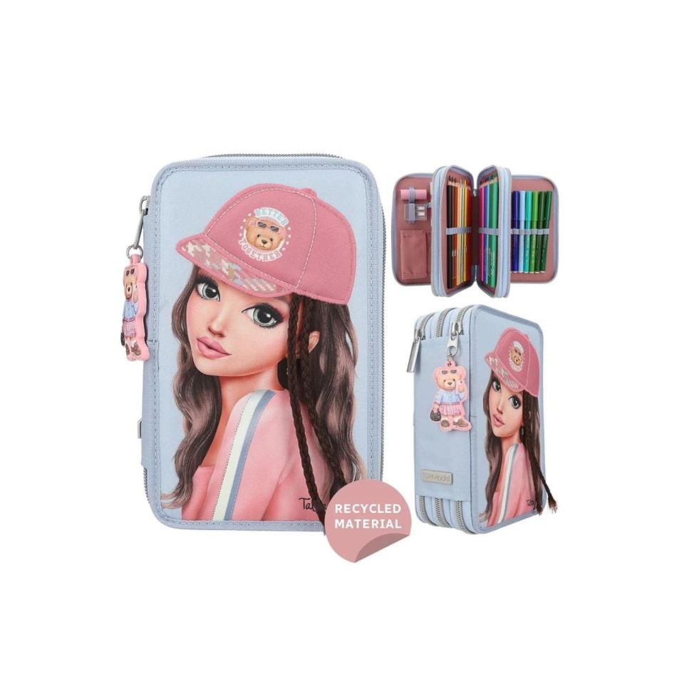 Top Model Triple Pencil Case With Application Team Teddy