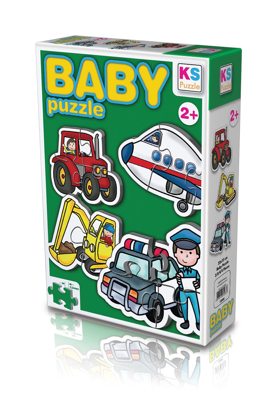 Ks Games 4in1 Puzzle 2/3/4/4 Meslekler ve Taşıtlar / Jobs and Vehicles