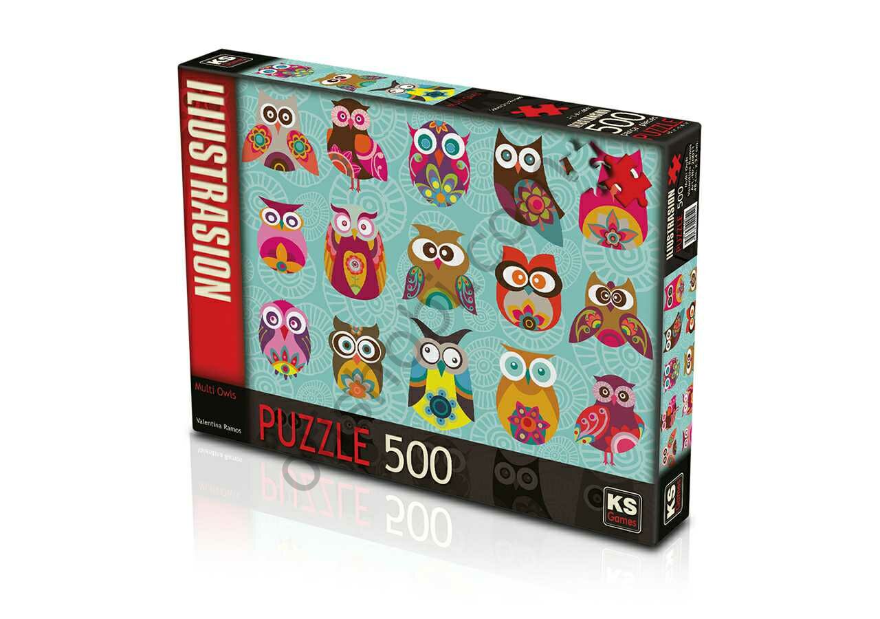 Ks Games 500 Parça Puzzle Multi Owls