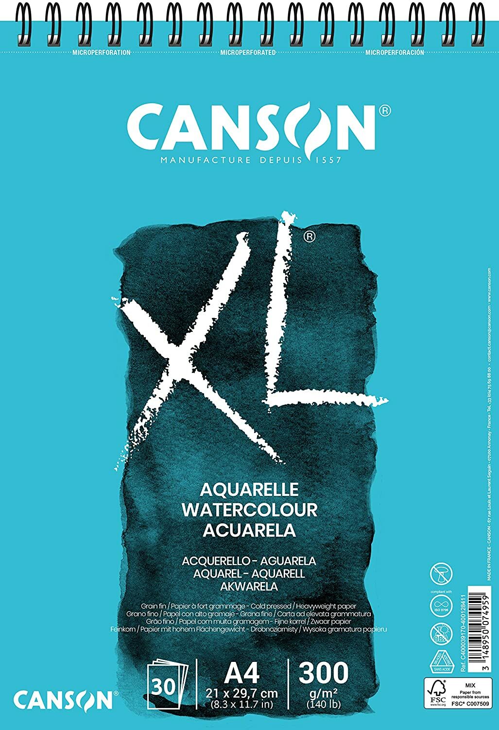Canson Spp Canxl Aquarelle 30S A4 300G Suluboya Blok