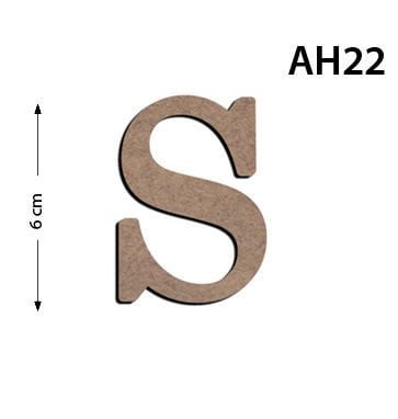 Okutan Ahşap 6 Cm S Harfi