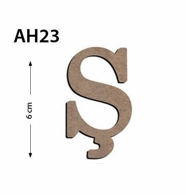 Okutan Ahşap 6 Cm Ş Harfi