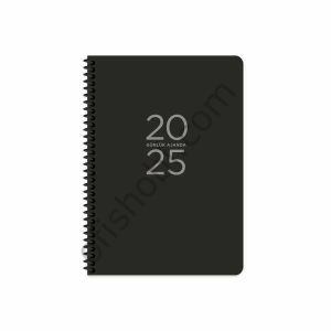 Keskin 2025-17x24 Spiralli Günlük Ajanda Siyah