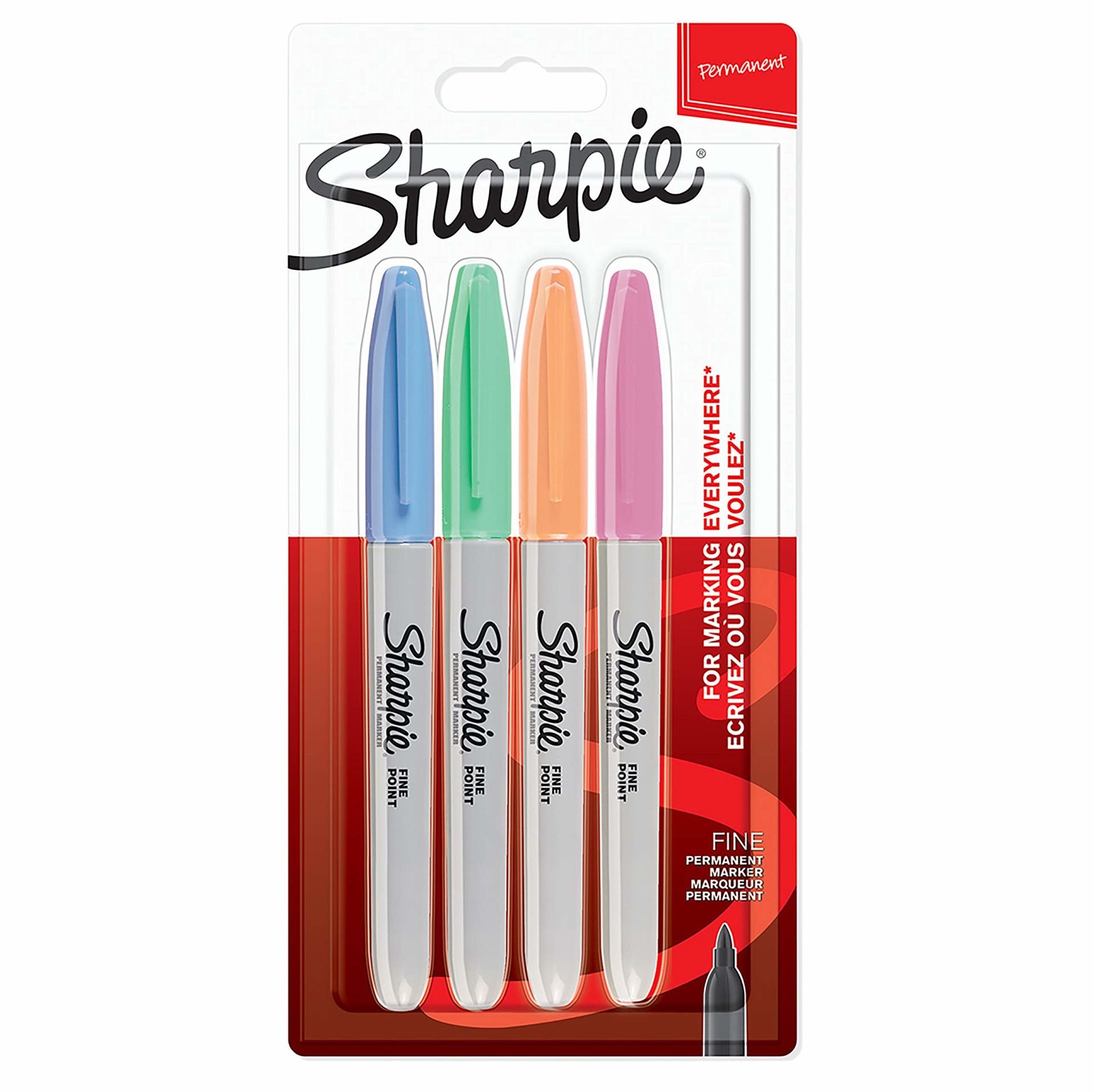 Sharpie Fine Permanent Markör Pastel Renkler 4 Lü Blister