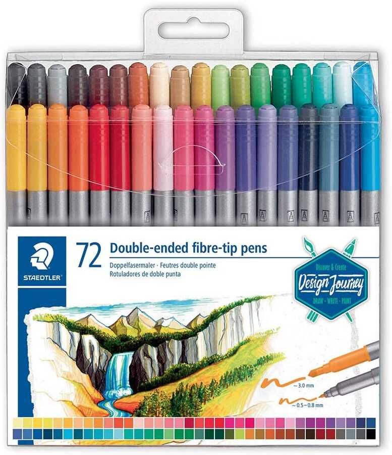 Staedtler 3200 Tb72 Çift Uçlu Keçeli Kalem 3.0/0.5-0.8 Mm 72 Li