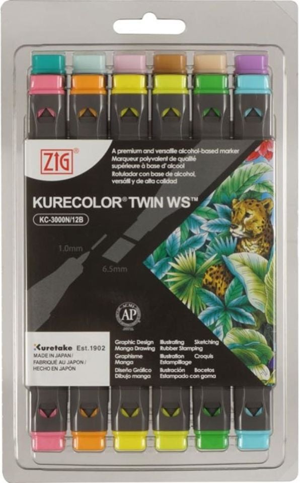 Zig Kurecolor Twın S Kc-3000/12B5 12 Li Pale Colors