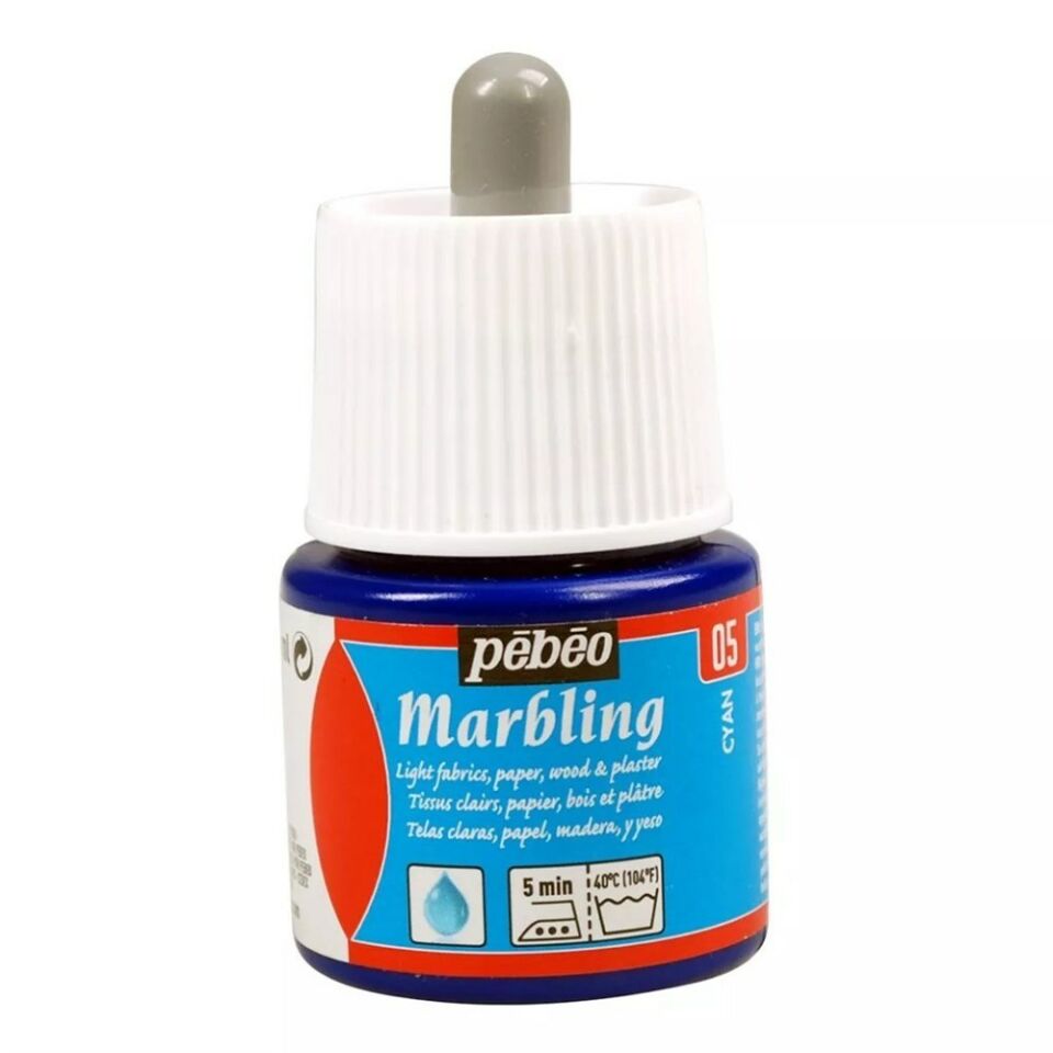 Pebeo Marblıng Ebru Boya 45 Ml Şişe Cyan