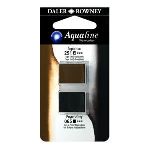 Daler Rowney Aquafıne H/P Set 21 Sepıa Hue/Paynes Grey