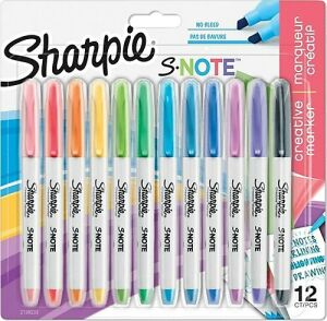 Sharpie Snote Kreatif Markör Kesik Uç 12 Li Blister Karışık