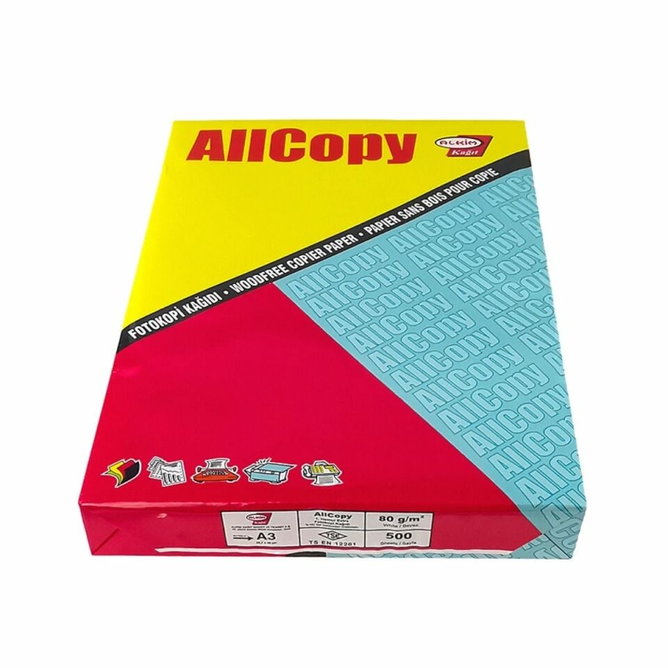 Allcopy Fotokopi Kağıdı A3 80 Gr 500 Lü Paket