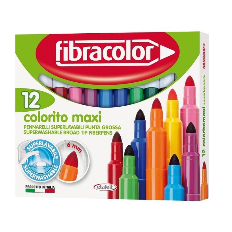 Fibracolor Colorito Maxi Keçeli Kalem 12 Renk