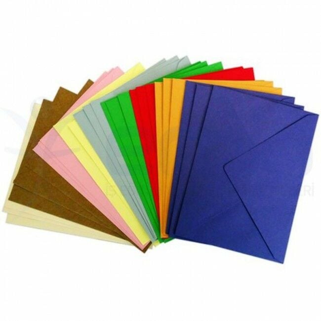 Oyal Buklet Zarf 14x16 80 Gr Renkli 25 Li