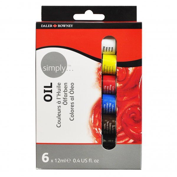 Daler Rowney Simply Akrilik Boya Oil 6x12 Ml Set