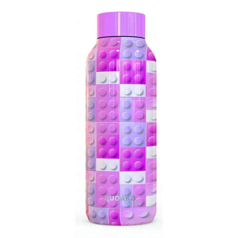 Taros Quokka Stainless Steel Bottle Solid Pink Brıcks 510 ML