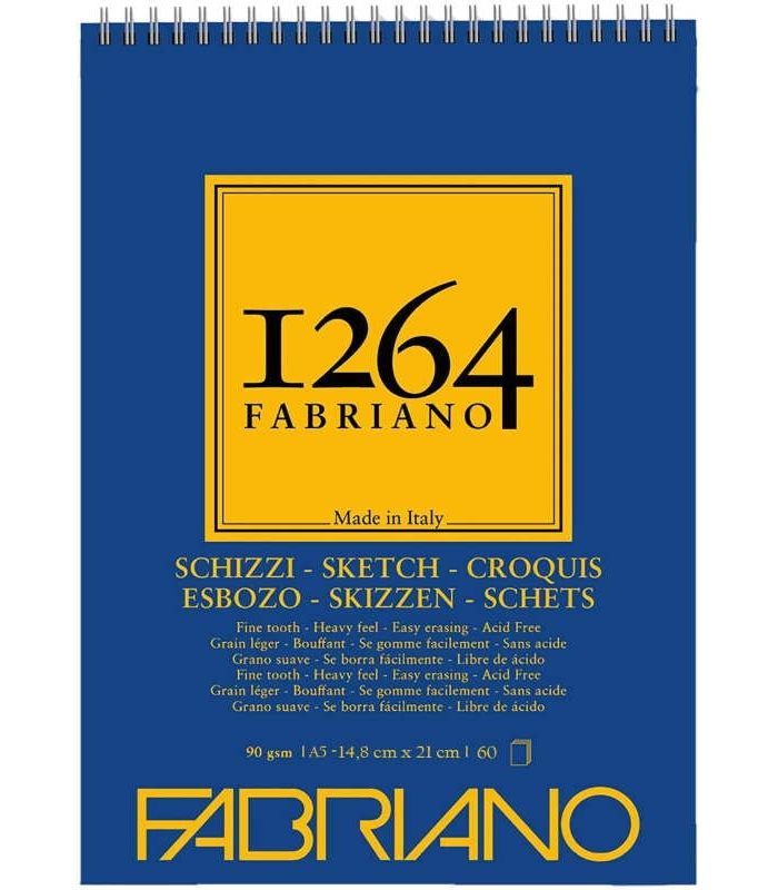 Fabriano 1264 Sketch Paper Üstten Spiralli Eskiz Defteri 90 Gr A5 60 Yaprak