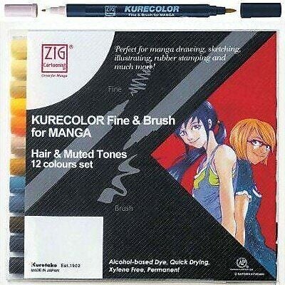 Zig Mangaka Fine&Brush Cnkc-2200/12Vhm 12 Li