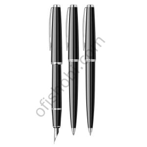 Scrikss 33 Dolmakalem - Tükenmez Kalem - Versatil 3 Lü Set Siyah