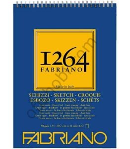 Fabriano 1264 Sketch Paper Üstten Spiralli Eskiz Defteri 90 Gr A4 120 Yaprak