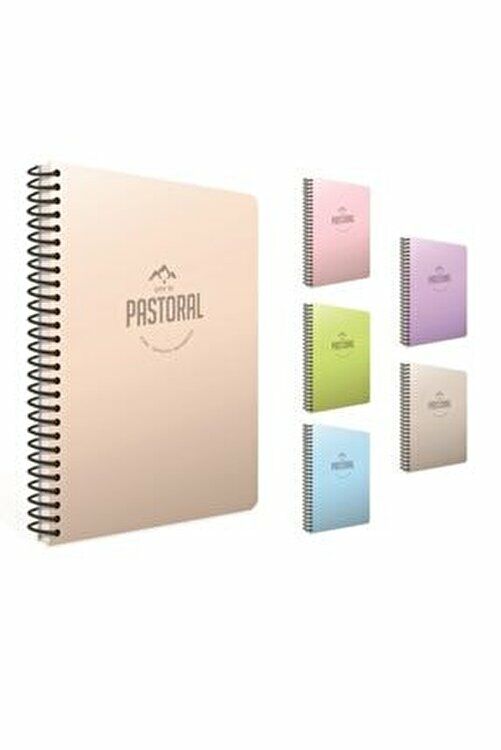Gıpta Pastoral Spiralli Pp Kapak Defter A4 72 Yp Düz Çizgisiz