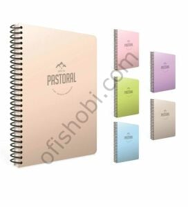Gıpta Pastoral Spiralli Pp Kapak Defter 17X24 72 Yp Kareli