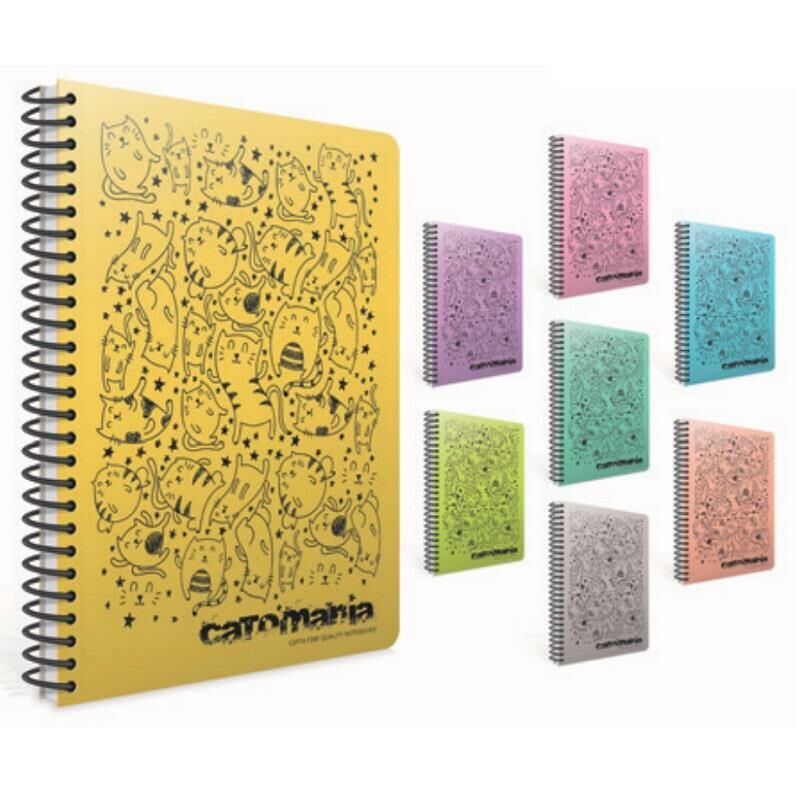 Gıpta Catomania Spiralli Pp Kapak Defter 17X24 80 Yaprak Kareli