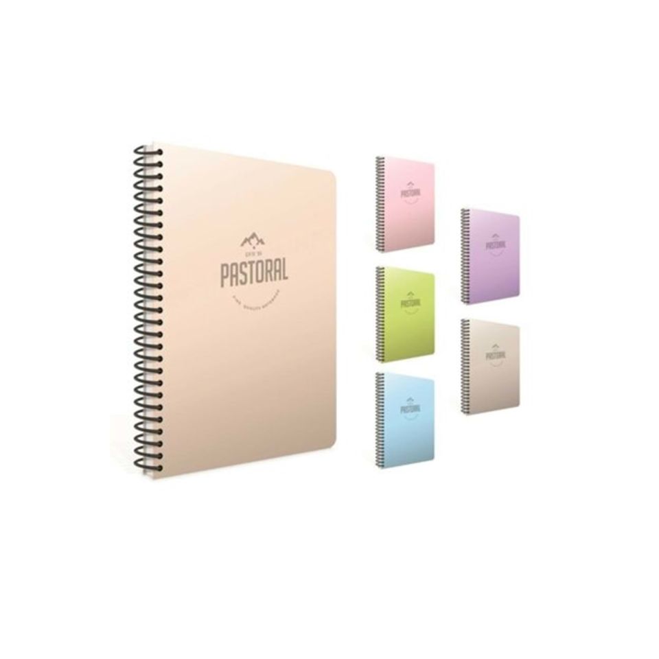 Gıpta Pastoral Spiralli Pp Kapak Defter A6 80 Yp Kareli