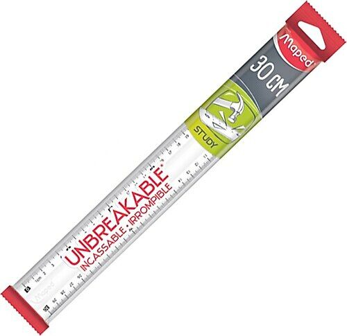 Maped Study Kırılmaz Şeffaf Cetvel 30 Cm