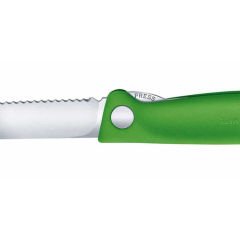 Victorinox 6.7836.F4B 11cm Yeşil Tırtıklı Katlanabilir Domates Bıçağı