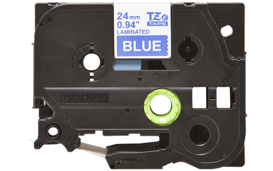 TZe-555 24mm Mavi üzerine Beyaz Laminasyonlu Etiket (TZe Tape)