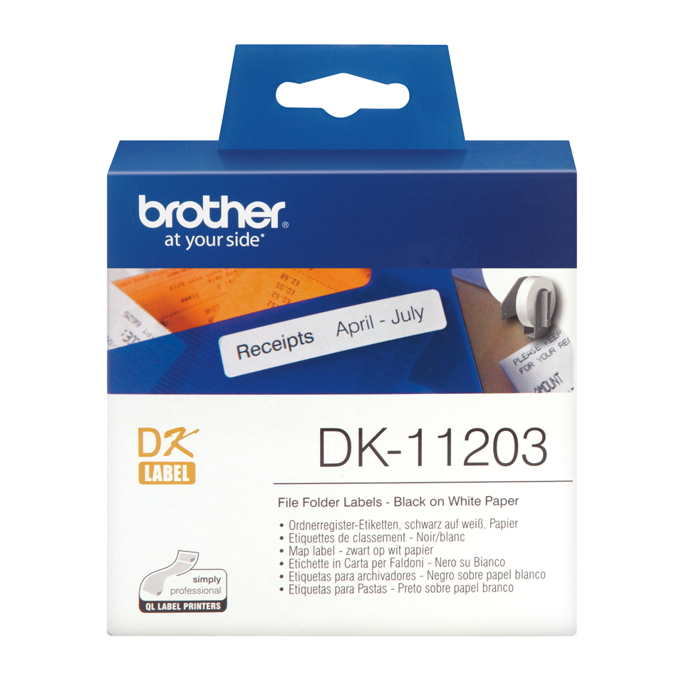 DK-11203 17X87mm 300'lü Klasör İsimlendirme Etiketi (DK Serisi, Termal)